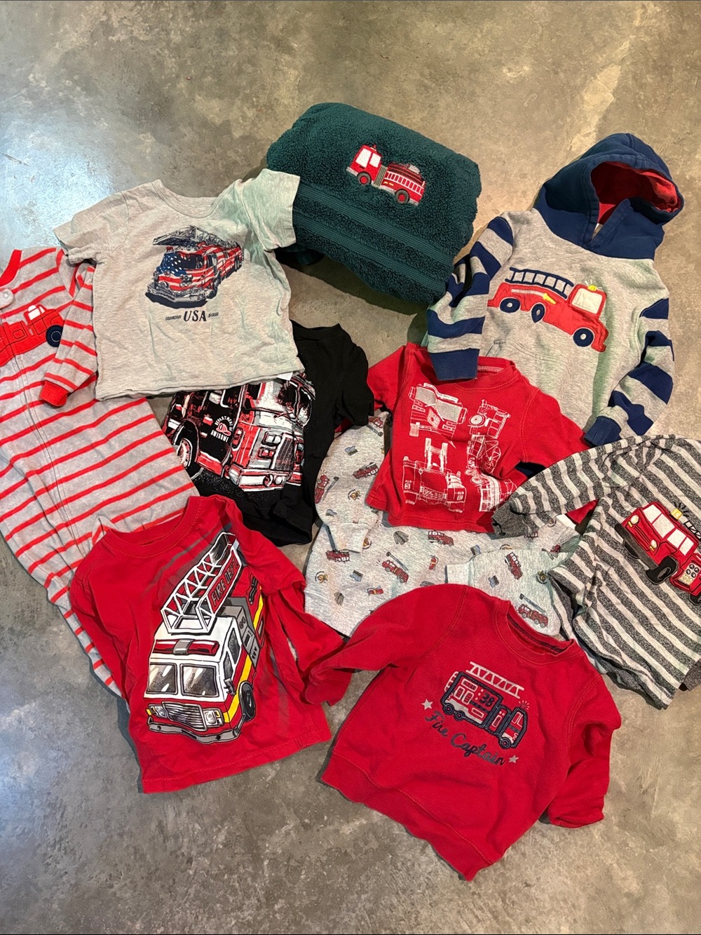 Fire Truck Clothing Lot